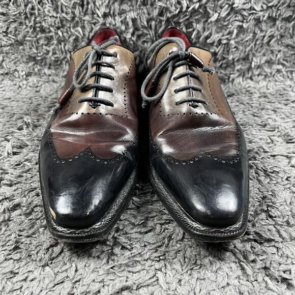Mezlan Roselli Dress Shoes Spain Genuine Leather Wingtip Brown Size 10.5 M main image 9